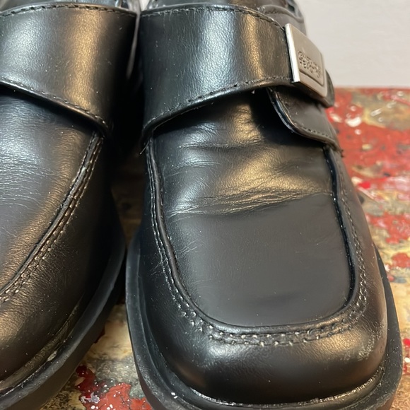 2/$18 Kenneth Cole Black Leather Fast Cash 2 Toddler Dress Shoe Size 12 - Picture 5 of 16